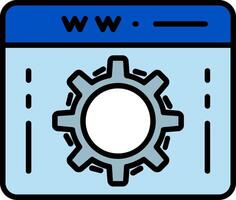 webb optimering linje fylld ikon vektor