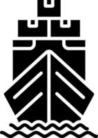 Yacht-Glyphen-Symbol vektor