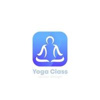 Yoga-Vektorlogo für Apps vektor