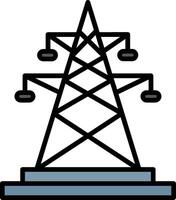 elektrisch Linie gefüllt Symbol vektor