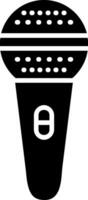 Mikrofon-Glyphe-Symbol vektor