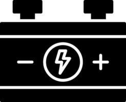 Autobatterie-Glyphe-Symbol vektor