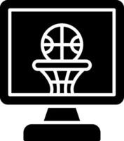 Basketball-Glyphe-Symbol vektor