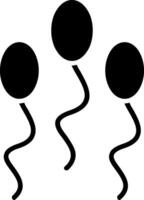 sperma glyf ikon vektor