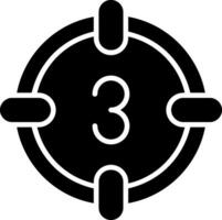 Countdown-Glyphe-Symbol vektor