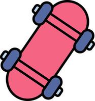 Skateboard Linie gefüllt Symbol vektor