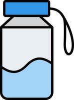 Wasserflaschenlinie gefülltes Symbol vektor