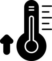 Thermometer-Glyphe-Symbol vektor