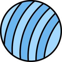 Übung Ball Linie gefüllt Symbol vektor