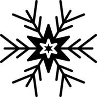 Schneeflocke-Glyphe-Symbol vektor