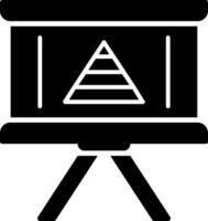 Pyramidendiagramm-Glyphen-Symbol vektor