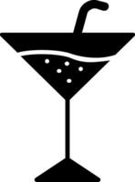 Martini glyf ikon vektor