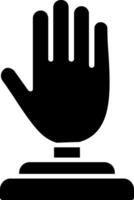 Hand-Glyphe-Symbol vektor