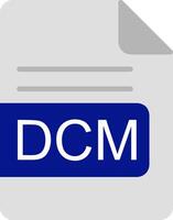 dcm fil formatera platt ikon vektor