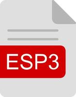 esp3 fil formatera platt ikon vektor