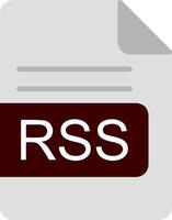 rss fil formatera platt ikon vektor