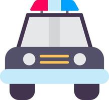 Flache Ikone des Polizeiautos vektor