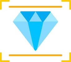 Diamant flaches Symbol vektor