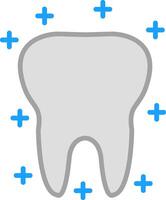 Zahn flaches Symbol vektor