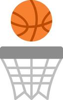 Flaches Symbol für Basketball vektor