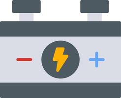 flaches Symbol für Autobatterie vektor