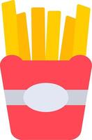 pommes frites flaches symbol vektor