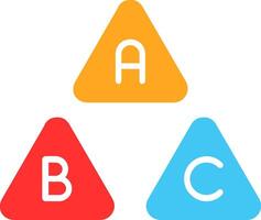 ABC-Flachsymbol vektor