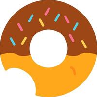 flaches Donut-Symbol vektor