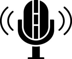 Mikrofon-Glyphe-Symbol vektor