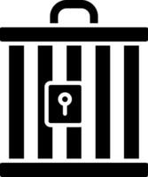 Käfig Glyphe Symbol vektor