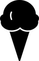 Symbol für Eiscreme-Glyphe vektor