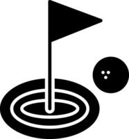 Golf-Glyphe-Symbol vektor