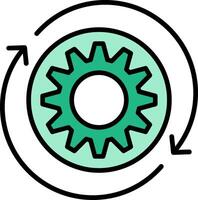 Symbol für gefüllte Iterationslinie vektor