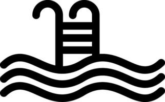 Schwimmbad-Glyphe-Symbol vektor