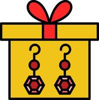 Geschenkbox-Linie gefülltes Symbol vektor
