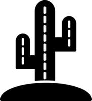 Kaktus-Glyphe-Symbol vektor