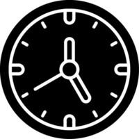 Uhr-Glyphe-Symbol vektor