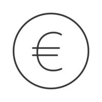 eurotecken linjär ikon. tunn linje illustration. Europeiska unionens valutakontursymbol. vektor isolerade konturritning