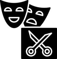 Drama-Glyphe-Symbol vektor