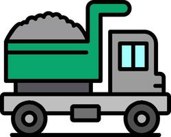 Dump LKW Linie gefüllt Symbol vektor