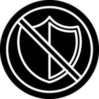 Nein Sicherheit Glyphe Symbol vektor