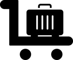 Trolley-Glyphen-Symbol vektor