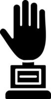 Hand-Glyphe-Symbol vektor