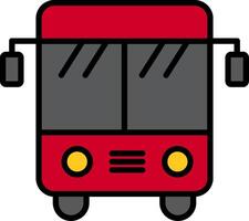 Buslinie gefülltes Symbol vektor