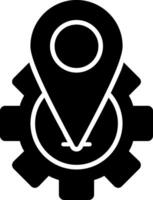 Standort-Glyphe-Symbol vektor