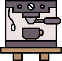 Symbol für gefüllte Kaffeemaschinenlinie vektor