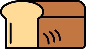 Brot Linie gefüllt Symbol vektor