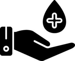 Hand Hygiene Glyphe Symbol vektor