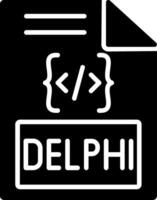 delphi glyf ikon vektor