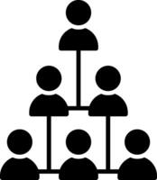 Glyphensymbol für hierarchische Struktur vektor